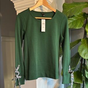 Ann Taylor Sweatshirt w/ Bow Embellishments